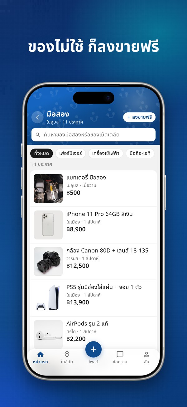 หมวดมือสองในแอป